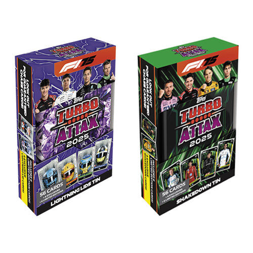 TURBO ATTAX Formula 1 2025 Mega Tins Shake Down/Lightning Lids (1)