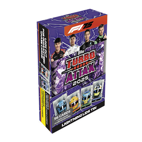 TURBO ATTAX Formula 1 2025 Mega Tins Shake Down/Lightning Lids (1)