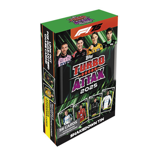TURBO ATTAX Formula 1 2025 Mega Tins Shake Down/Lightning Lids (1)
