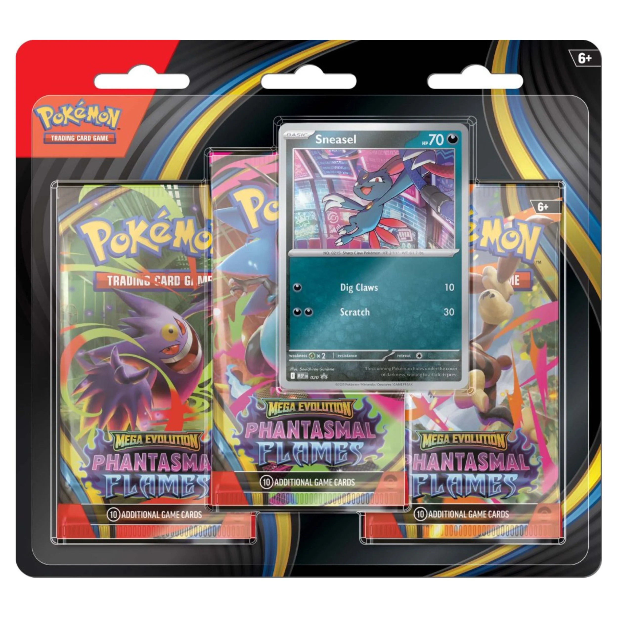 Pokemon TCG: Mega Evolution - Phantasmal Flames Three Booster Blister